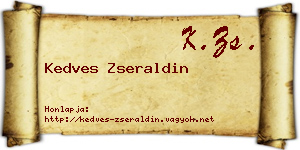 Kedves Zseraldin névjegykártya